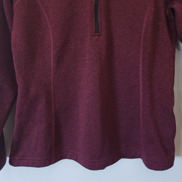 Eddie Bauer Sweatshirt Women First Ascent Quarter Zip Burgundy Maroon Casual M - Picture 8 of 16